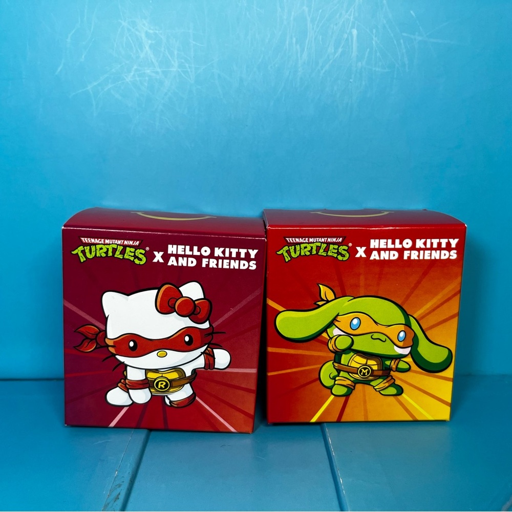 McDonald's TMNT x Hello Kitty and Friends Happy Meal Toys - Lot of 2